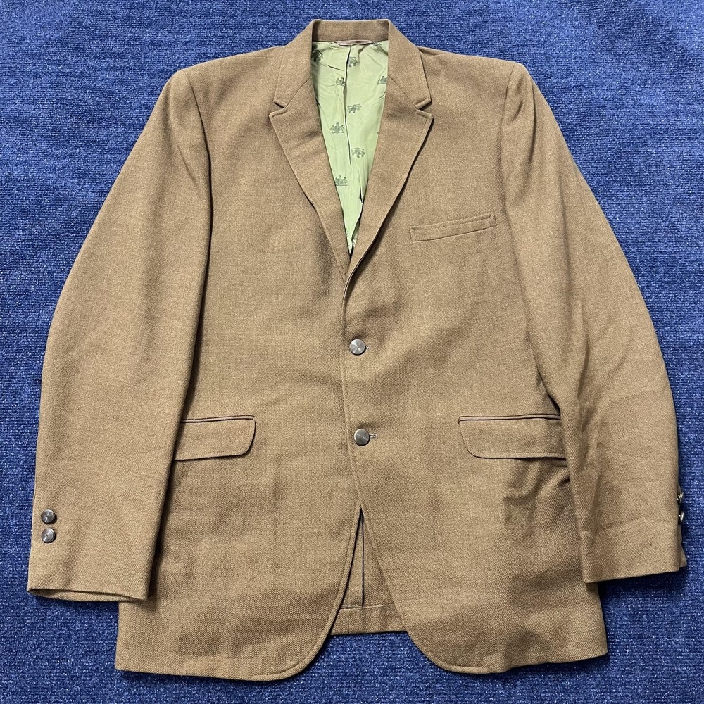 Vintage Towncraft Sport Coat Mens 44 Brown Two Button‎ Blazer Jacket Penneys